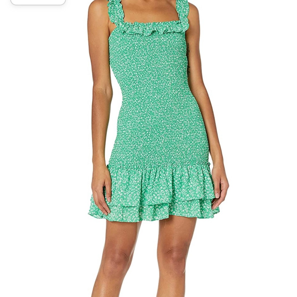 Likely Nina Dress smocked spring green floral